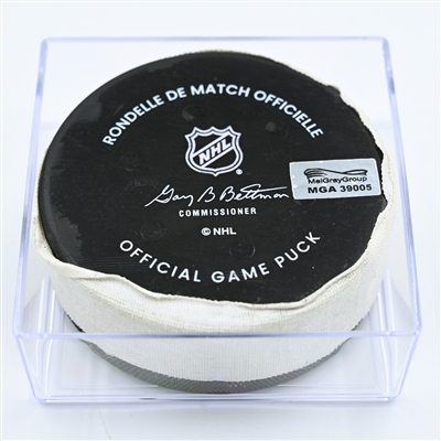 Esa Lindell - Dallas Stars - Goal Puck - November 13, 2022 vs. Philadelphia Flyers (Flyers Logo) 