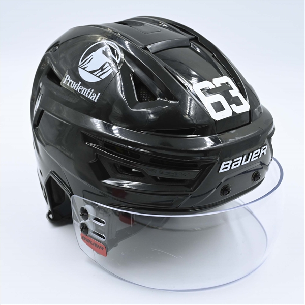 Jesper Bratt - Game-Worn  Black, Bauer Helmet w/ Bauer Shield - 2022-23 NHL Regular Season and 2023 Stanley Cup Playoffs