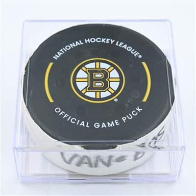 Tomas Nosek - Boston Bruins - Goal Puck - November 13, 2022 vs. Vancouver Canucks (Bruins Logo) 