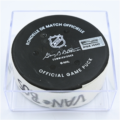 Tomas Nosek - Boston Bruins - Goal Puck - November 13, 2022 vs. Vancouver Canucks (Bruins Logo) 