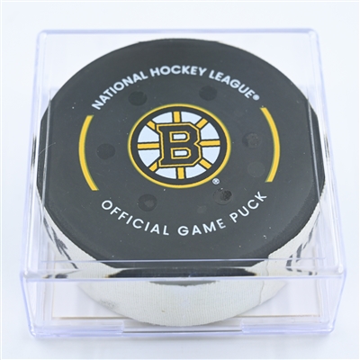 Tomas Nosek - Boston Bruins - Goal Puck - November 17, 2022 vs. Philadelphia Flyers (Bruins Logo) 