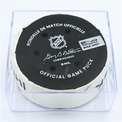 Tomas Nosek - Boston Bruins - Goal Puck - November 17, 2022 vs. Philadelphia Flyers (Bruins Logo) 
