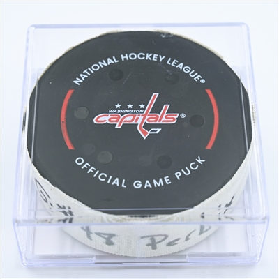 Nick Perbix - Tampa Bay Lightning - Goal Puck - November 11, 2022 vs. Washington Capitals (Capitals Logo) 