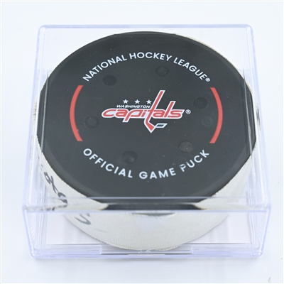 Aliaksei Protas - Washington Capitals - Goal Puck - November 11, 2022 vs. Tampa Bay Lightning (Capitals Logo) 