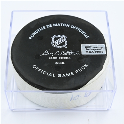 Jason Robertson - Dallas Stars - Goal Puck - November 13, 2022 vs. Philadelphia Flyers (Flyers Logo) 