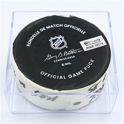 Mark Scheifele - Winnipeg Jets - Goal Puck - November 13, 2022 vs. Seattle Kraken (Kraken Logo) 
