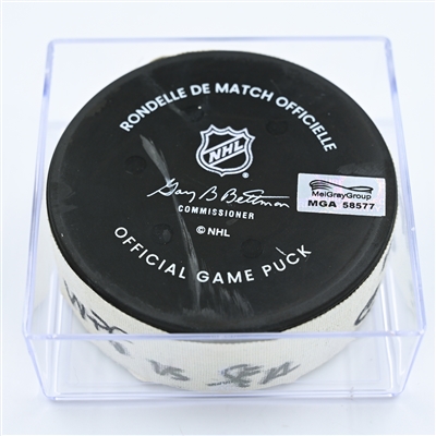 Brandon Tanev - Seattle Kraken - Goal Puck - November 13, 2022 vs. Winnipeg Jets (Kraken Logo) 