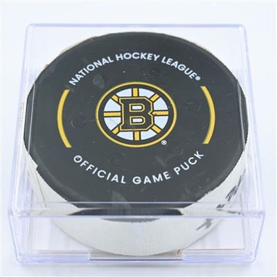 Owen Tippett - Philadelphia Flyers - Goal Puck - November 17, 2022 vs. Boston Bruins (Bruins Logo) 