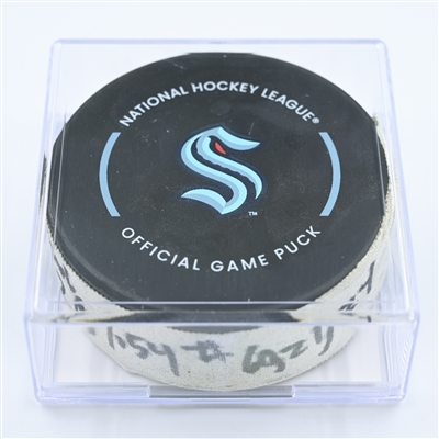 Vincent Trocheck - New York Rangers - Goal Puck - November 17, 2022 vs. Seattle Kraken (Kraken Logo) 