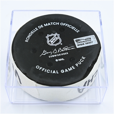 Pavel Zacha - Boston Bruins - Goal Puck - November 13, 2022 vs. Vancouver Canucks (Bruins Logo) 
