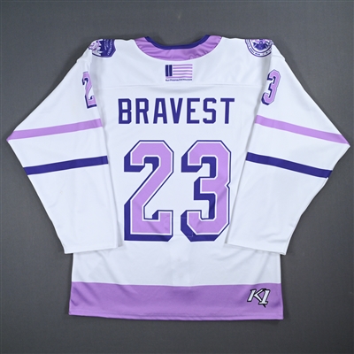 Brian White - Game-Worn Breast Cancer Awareness Jersey - Worn October 20, 2023 vs. Mena Singer Foundation