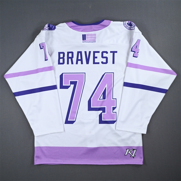 James Bowerman - Game-Worn Breast Cancer Awareness Jersey - Worn October 20, 2023 vs. Mena Singer Foundation