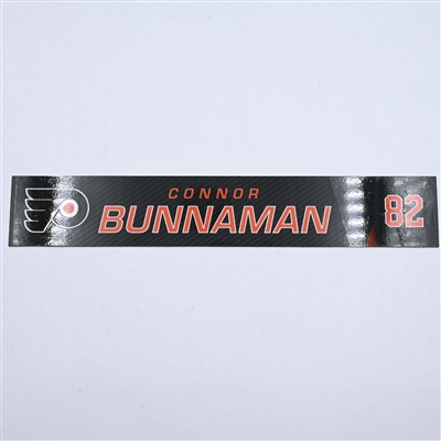 Connor Bunnaman - Philadelphia Flyers - Locker Room Nameplate - 2019-20 NHL Season