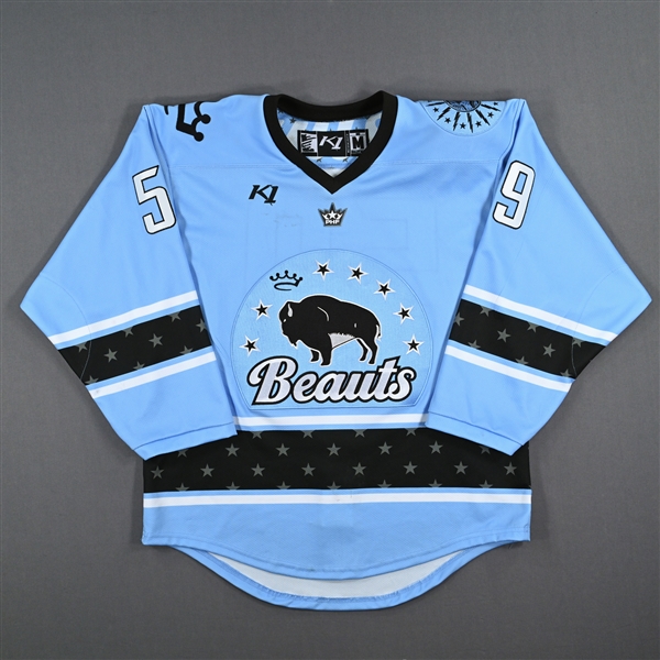 Mikyla Grant-Mentis - Buffalo Beauts - Game-Worn Blue Set 1 Jersey - One Game Only - Worn February 5, 2023