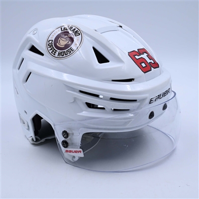 Jesper Bratt - Game-Worn White, Bauer Helmet w/ Bauer Shield - 1st NHL Playoff Point - 2022-23 NHL Regular Season and 2023 Stanley Cup Playoffs