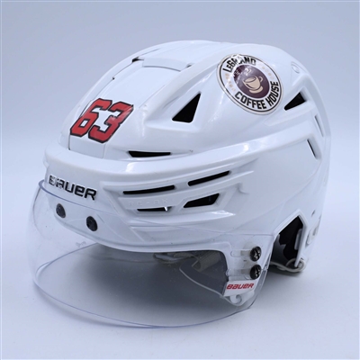 Jesper Bratt - Game-Worn White, Bauer Helmet w/ Bauer Shield - 1st NHL Playoff Point - 2022-23 NHL Regular Season and 2023 Stanley Cup Playoffs