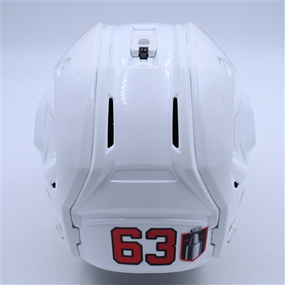Jesper Bratt - Game-Worn White, Bauer Helmet w/ Bauer Shield - 1st NHL Playoff Point - 2022-23 NHL Regular Season and 2023 Stanley Cup Playoffs