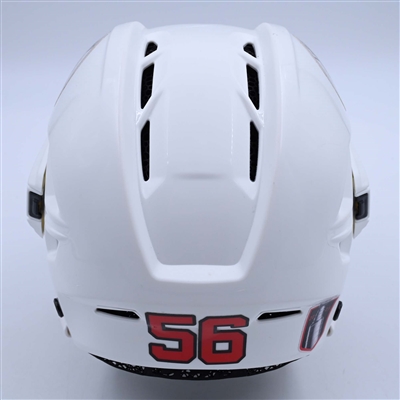 Erik Haula - Game-Worn White, CCM Helmet w/ Oakley Shield - 2022-23 NHL Regular Season and 2023 Stanley Cup Playoffs