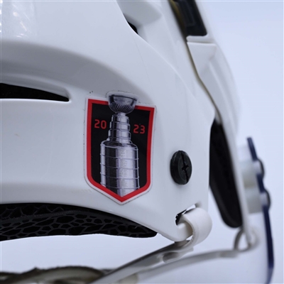 Erik Haula - Game-Worn White, CCM Helmet w/ Oakley Shield - 2022-23 NHL Regular Season and 2023 Stanley Cup Playoffs