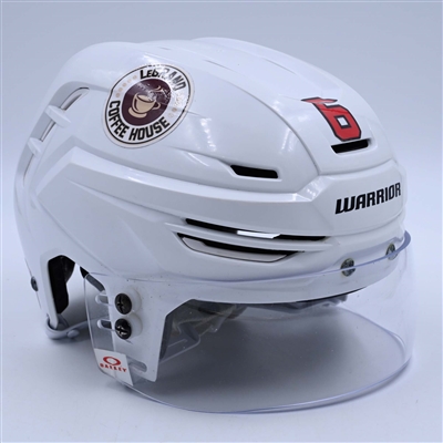 John Marino - Game-Worn White, Warrior Helmet w/ Oakley Shield - 2022-23 NHL Regular Season and 2023 Stanley Cup Playoffs