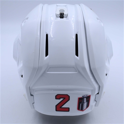 Brendan Smith - Game-Worn White, Bauer Helmet w/ Oakley Shield - 2022-23 NHL Regular Season