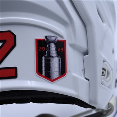 Brendan Smith - Game-Worn White, Bauer Helmet w/ Oakley Shield - 2022-23 NHL Regular Season