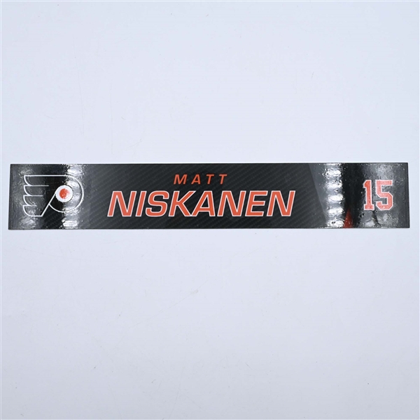 Matt Niskanen - Philadelphia Flyers - Locker Room Nameplate - 2019-20 NHL Season