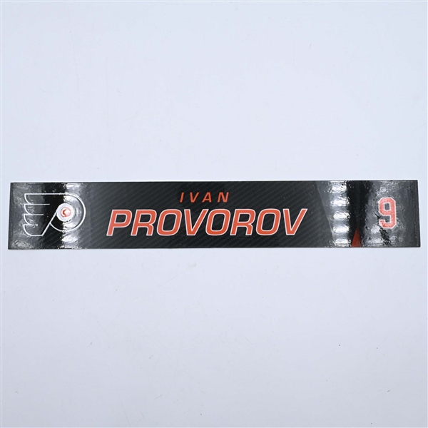 Ivan Provorov - Philadelphia Flyers - Locker Room Nameplate - 2019-20 NHL Season