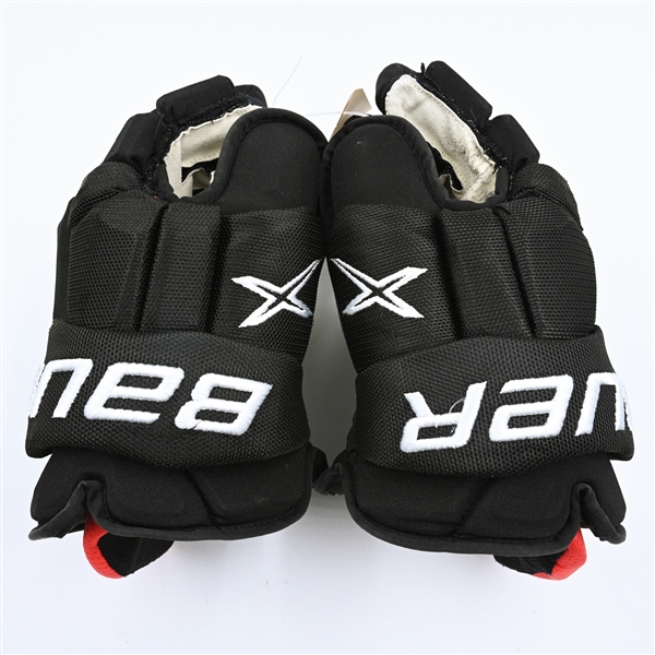 Brendan Smith - Game-Worn Black Third, Bauer Vapor 2X Gloves - 2022-23 NHL Season