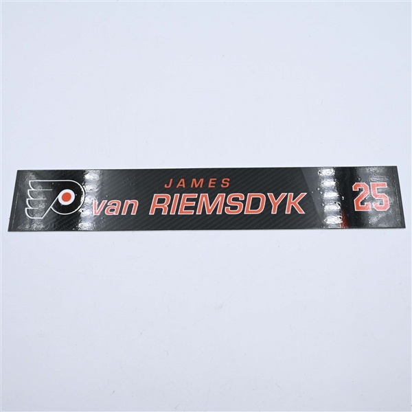 James van Riemsdyk - Philadelphia Flyers - Locker Room Nameplate - 2019-20 NHL Season