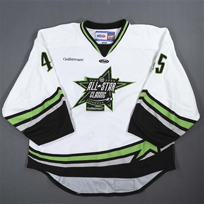 Ryan Bednard - 2024 ECHL All-Star Classic - Game-Worn White Jersey - First Period - Autographed