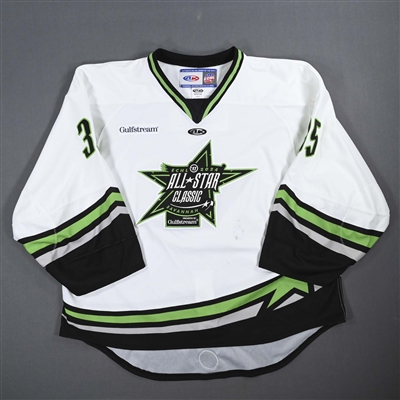 Thomas Milic - 2024 ECHL All-Star Classic - Game-Worn White Jersey - First Period - Autographed