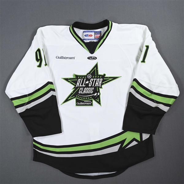 Anthony Beauregard - 2024 ECHL All-Star Classic - Game-Issued White Jersey - First Period 