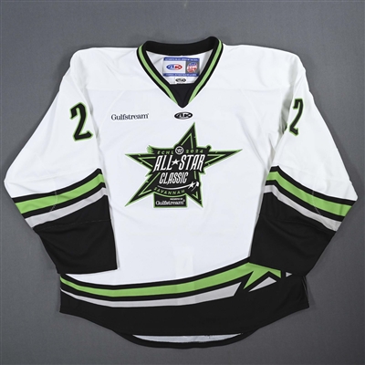 Luka Profaca - 2024 ECHL All-Star Classic - Game-Issued White Jersey - First Period 