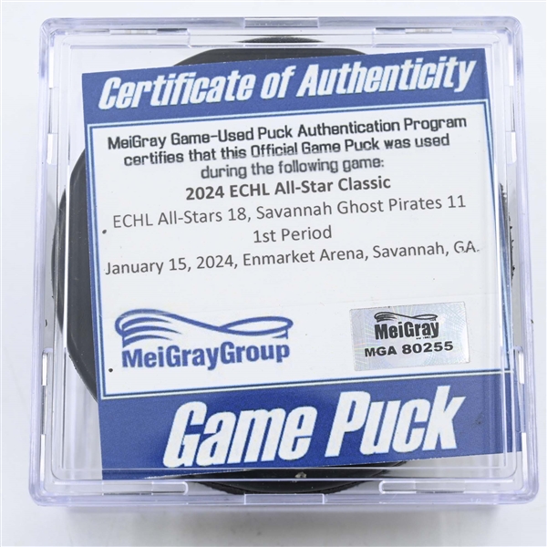  Game Puck - 2024 ECHL All-Star Classic - January 15, 2024