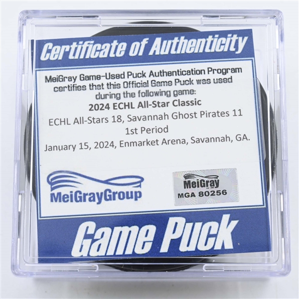  Game Puck - 2024 ECHL All-Star Classic - January 15, 2024