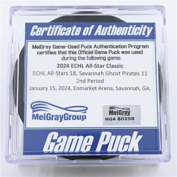  Game Puck - 2024 ECHL All-Star Classic - January 15, 2024