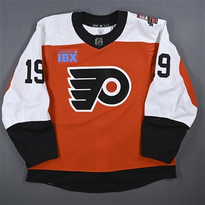 Garnet Hathaway - Game-Worn Orange w/ Mark Recchi Flyers Hall of Fame Patch Jersey - January 27, 2024