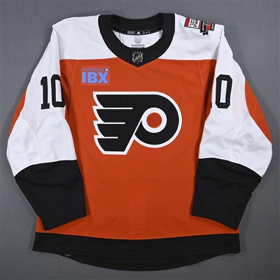 Bobby Brink - Game-Issued Orange w/ Mark Recchi Flyers Hall of Fame Patch Jersey - January 27, 2024