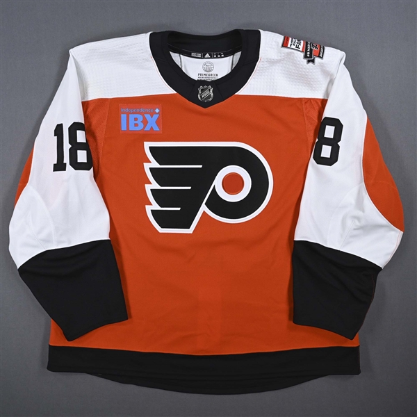 Marc Staal - Game-Issued Orange w/ Mark Recchi Flyers Hall of Fame Patch Jersey - January 27, 2024