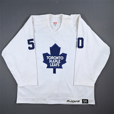 Darryl Boyce - Toronto Maple Leafs - White Practice-Worn Jersey