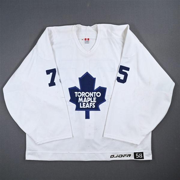 Andy Chiodo - Toronto Maple Leafs - White Practice-Worn Jersey