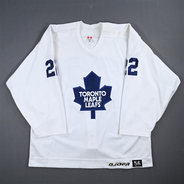 Boyd Devereaux - Toronto Maple Leafs - White Practice-Worn Jersey