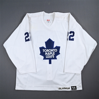 Boyd Devereaux - Toronto Maple Leafs - White Practice-Worn Jersey