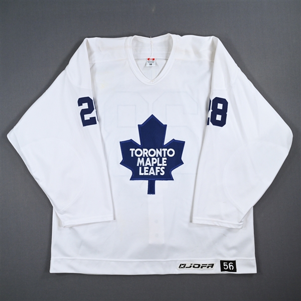 Tie Domi - Toronto Maple Leafs - White Practice-Worn Jersey