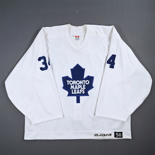 Todd Ford - Toronto Maple Leafs - White Practice-Worn Jersey