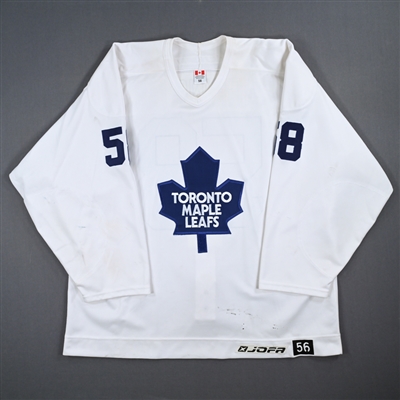 Chris Harrington - Toronto Maple Leafs - White Practice-Worn Jersey