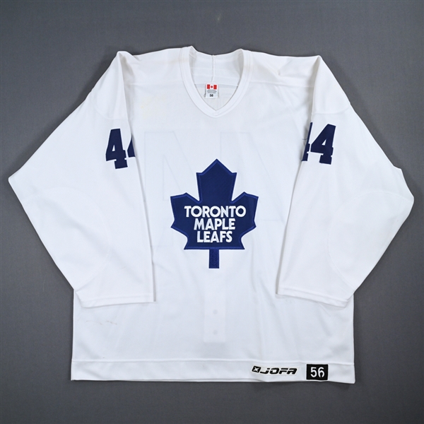 Staffan Kronwall - Toronto Maple Leafs - White Practice-Worn Jersey