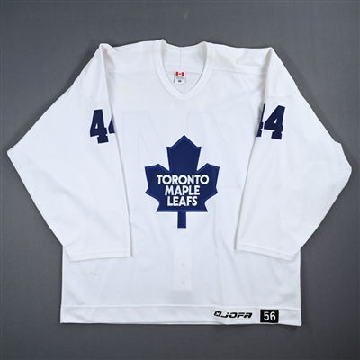 Staffan Kronwall - Toronto Maple Leafs - White Practice-Worn Jersey