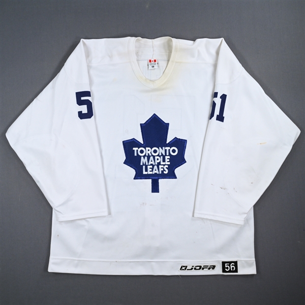 Michel Leveille - Toronto Maple Leafs - White Practice-Worn Jersey